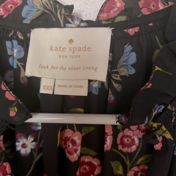 Kate Spade KSNY Meadow Smock Waist Dress sz XXS - Picture 3 of 4